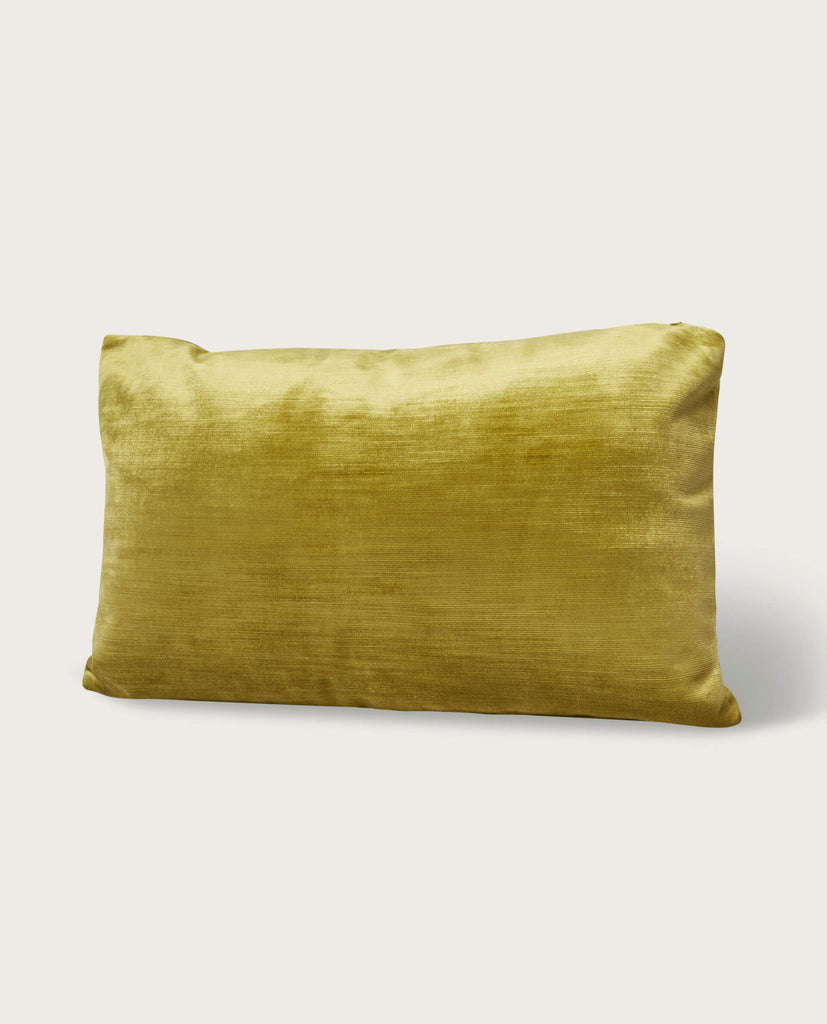 14x22 Victoria Velvet Pillow, Lime Green | Elie Tahari Home