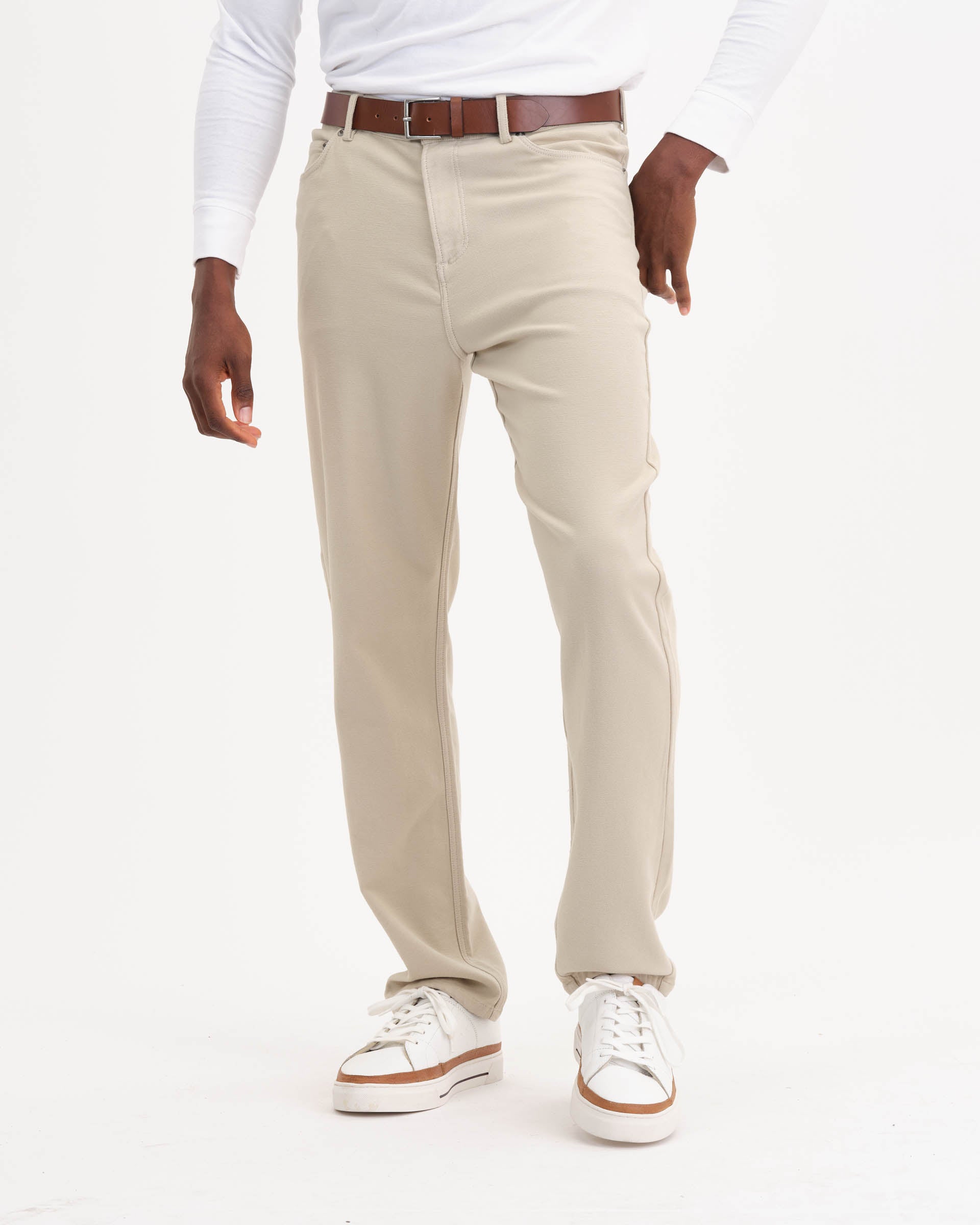 Men's 5-Pocket Fly Front Woven Pants | Magaschoni Men's