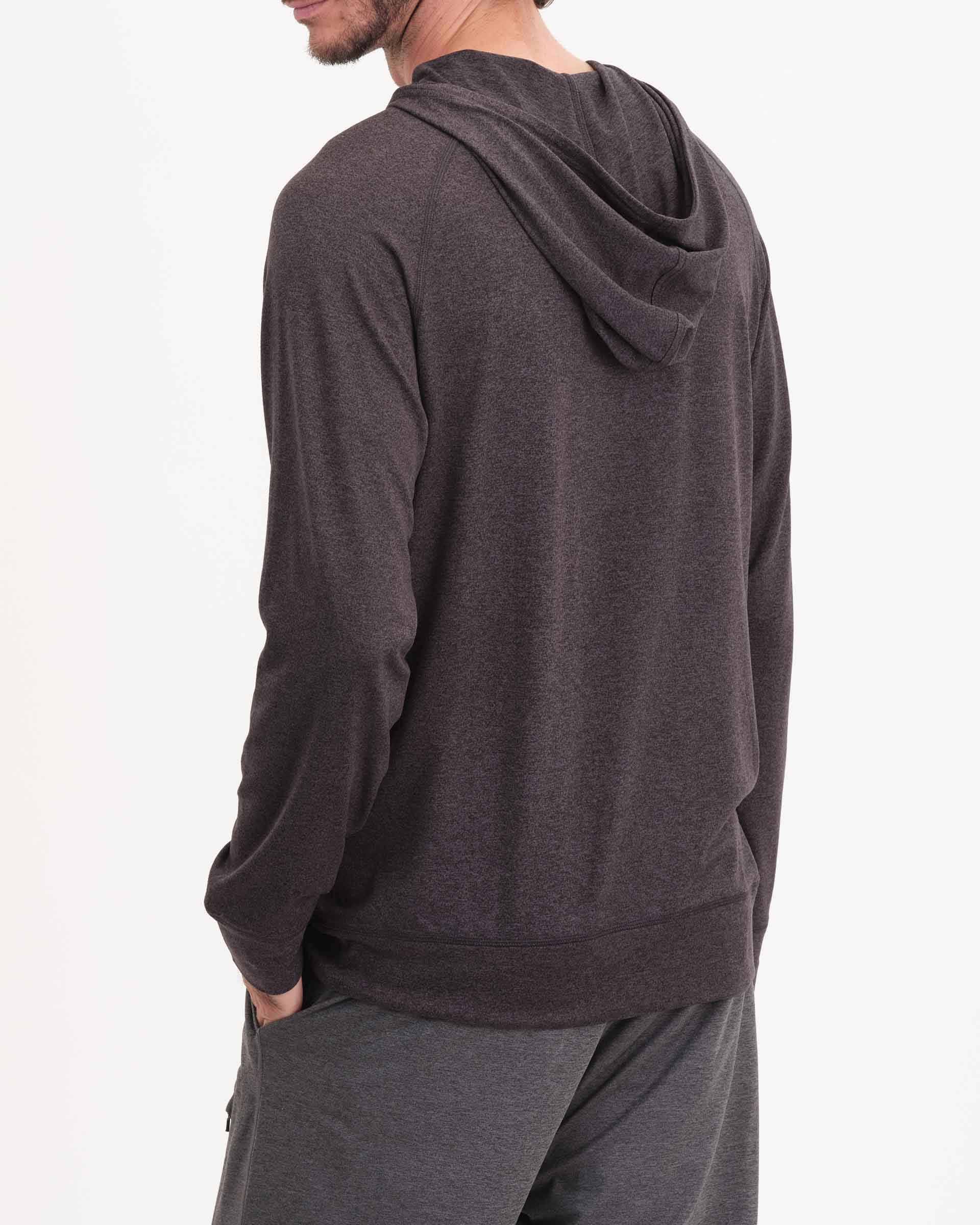 Men's Raglan Sleeve Half Zip Hoodie | Magaschoni Men's | JANE + MERCER