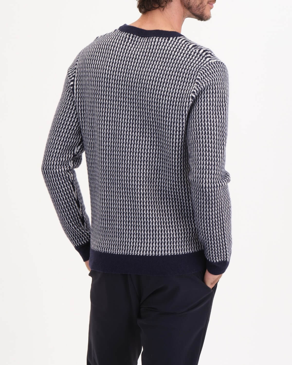 Shop Men's Cashmere Novelty Stitch Sweater| Magaschoni Men | JANE + MERCER