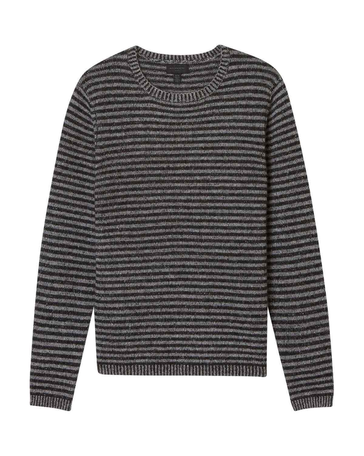 Men s Cashmere Stripe Pullover Sweater Magaschoni Men