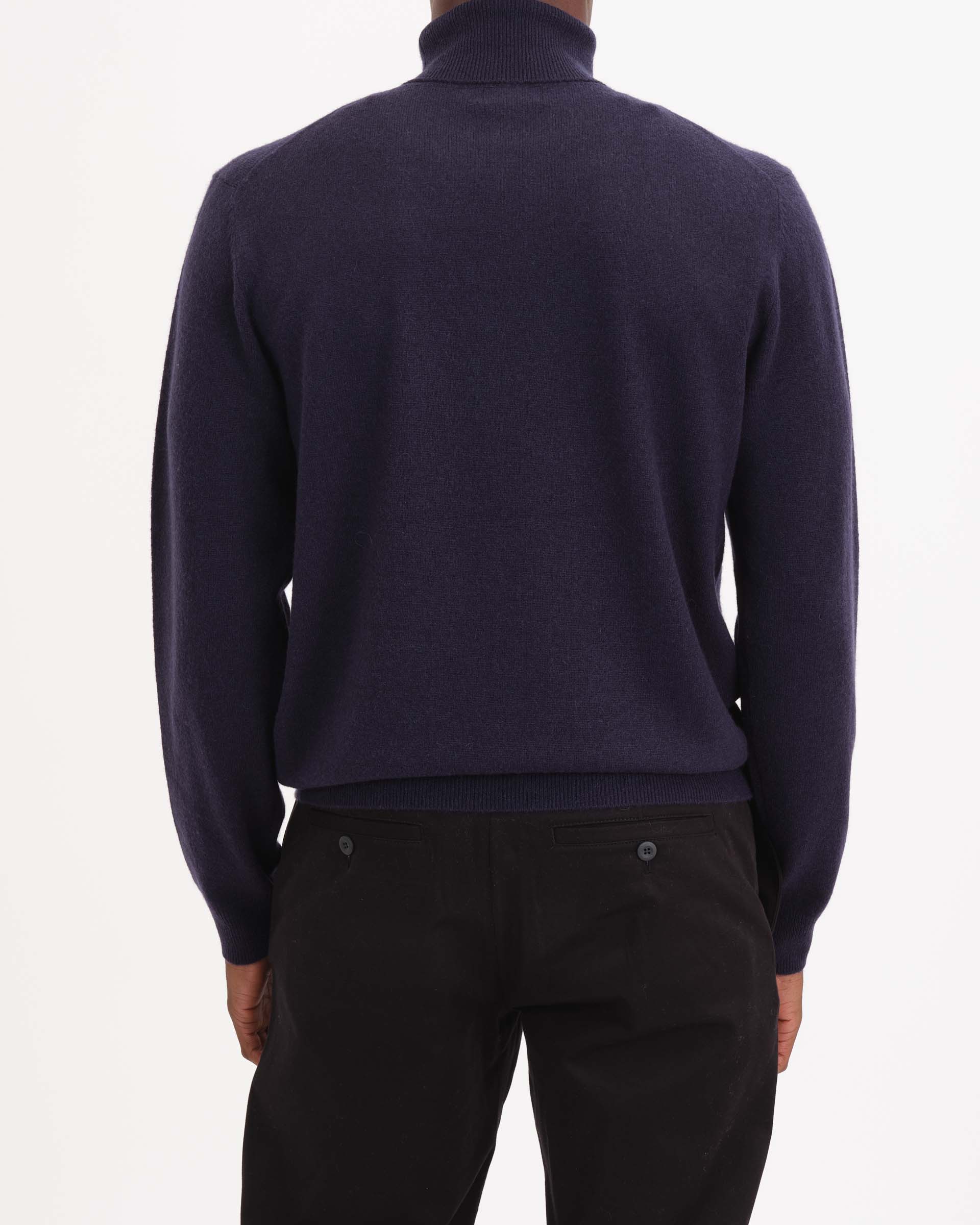 Shop Men's Cashmere Rib Trim Turtleneck Sweater | Magaschoni Men's | JANE + MERCER