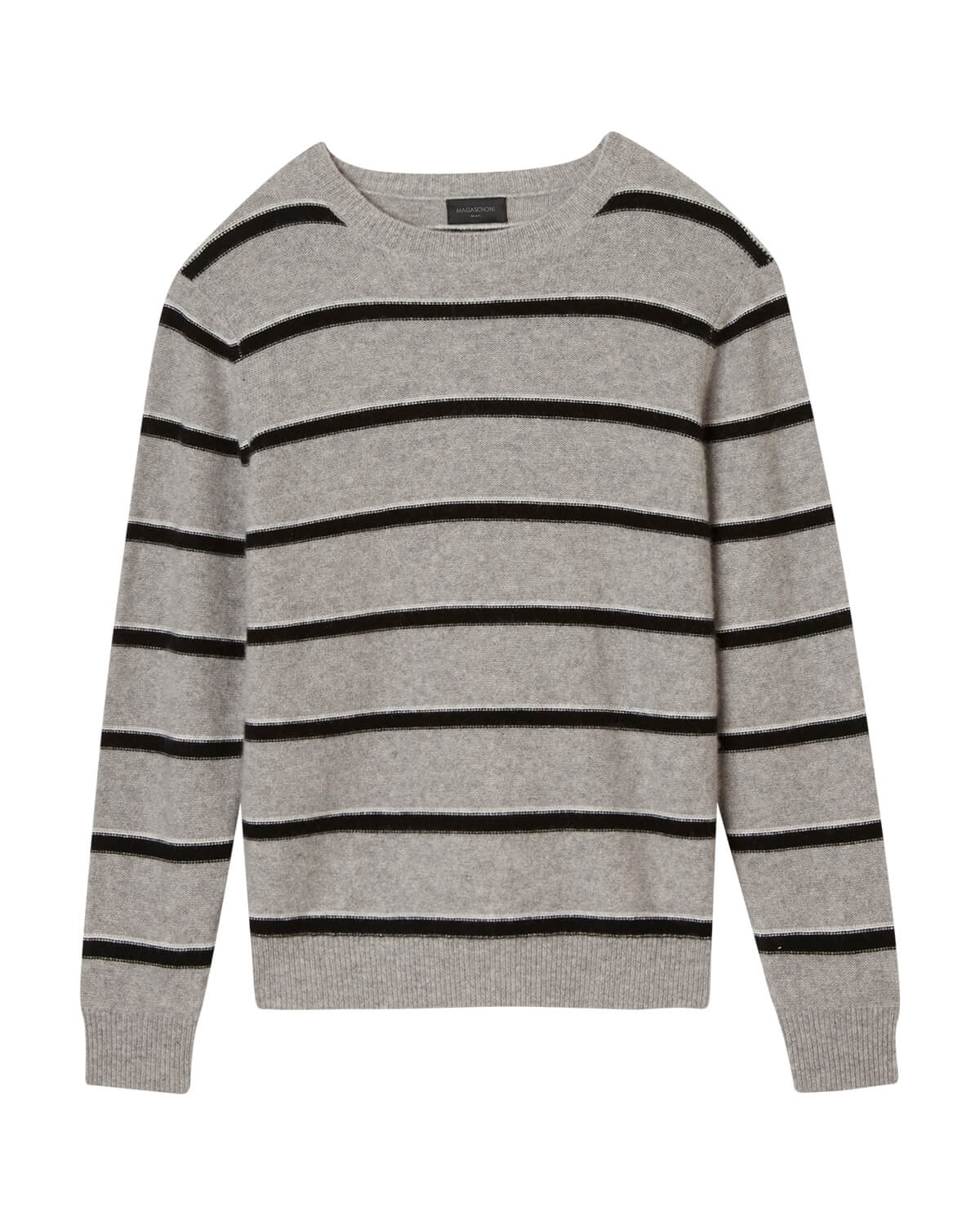 Men's Cashmere Tricolor Stripe Sweater | Magaschoni Men | JANE + MERCER