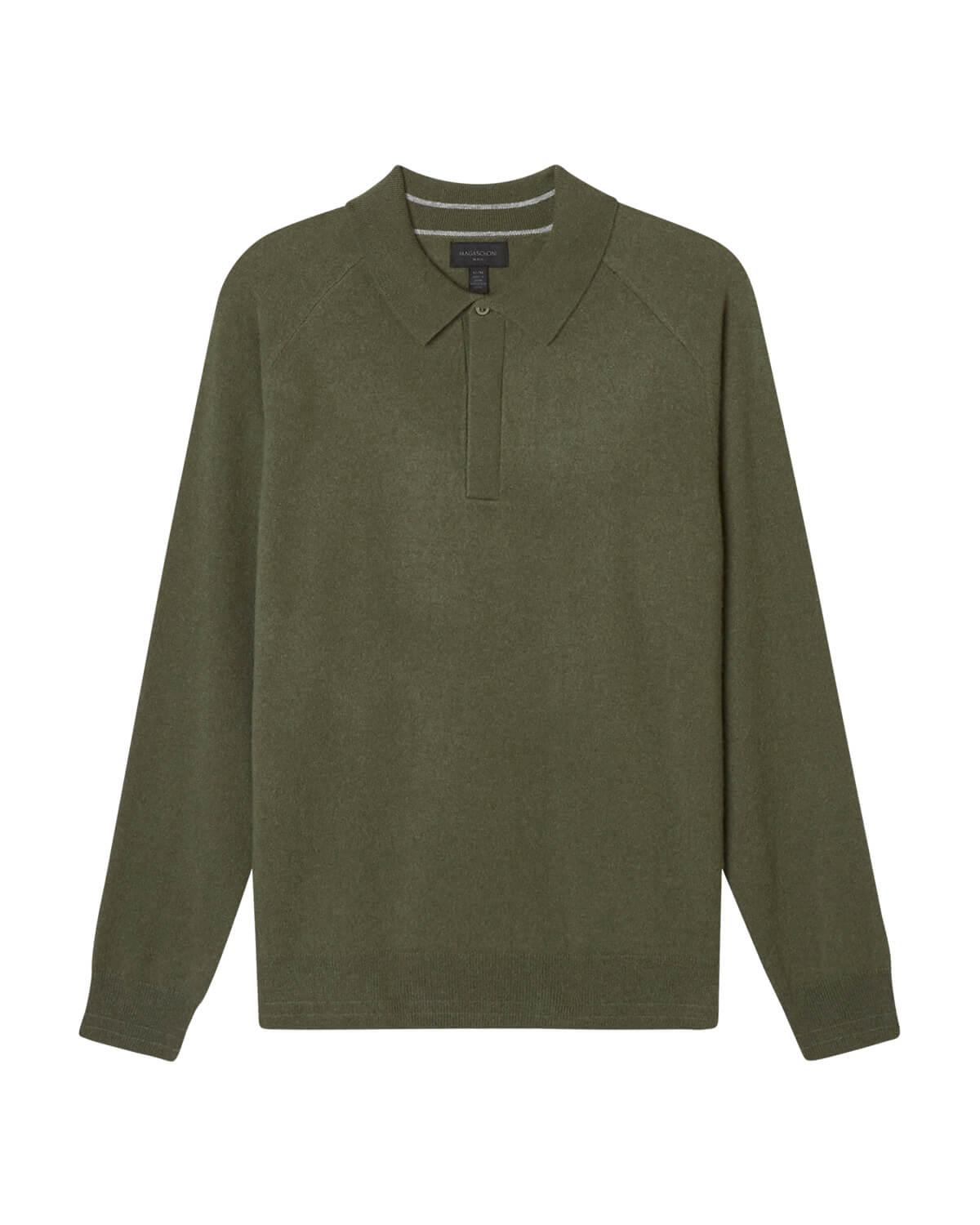 Shop Men's Cashmere Rib Trim Sweater Polo | Magaschoni Men's | JANE + MERCER