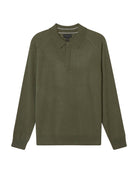 Men's Cashmere Rib Trim Sweater Polo | Magaschoni Men's | JANE + MERCER