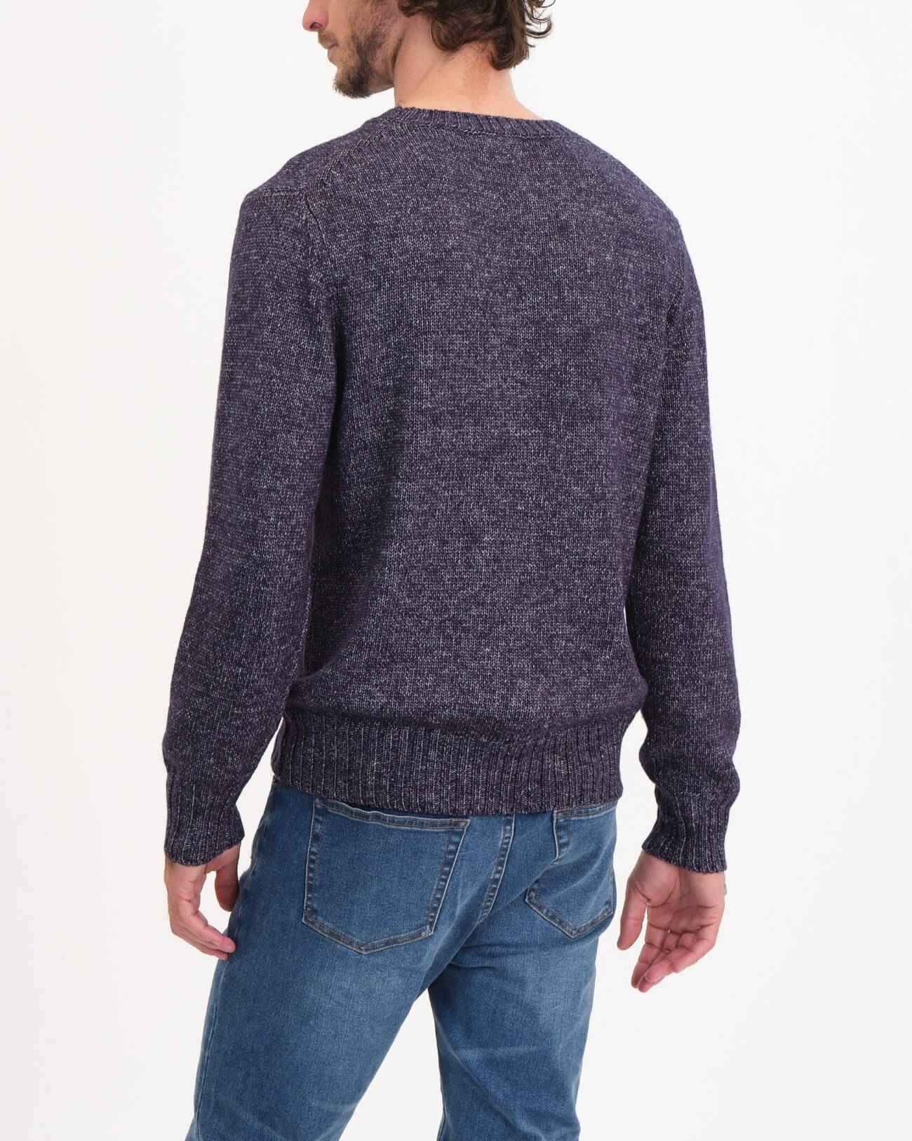 Shop Men's Chunky Crew Neck Sweater | Magaschoni | JANE + MERCER