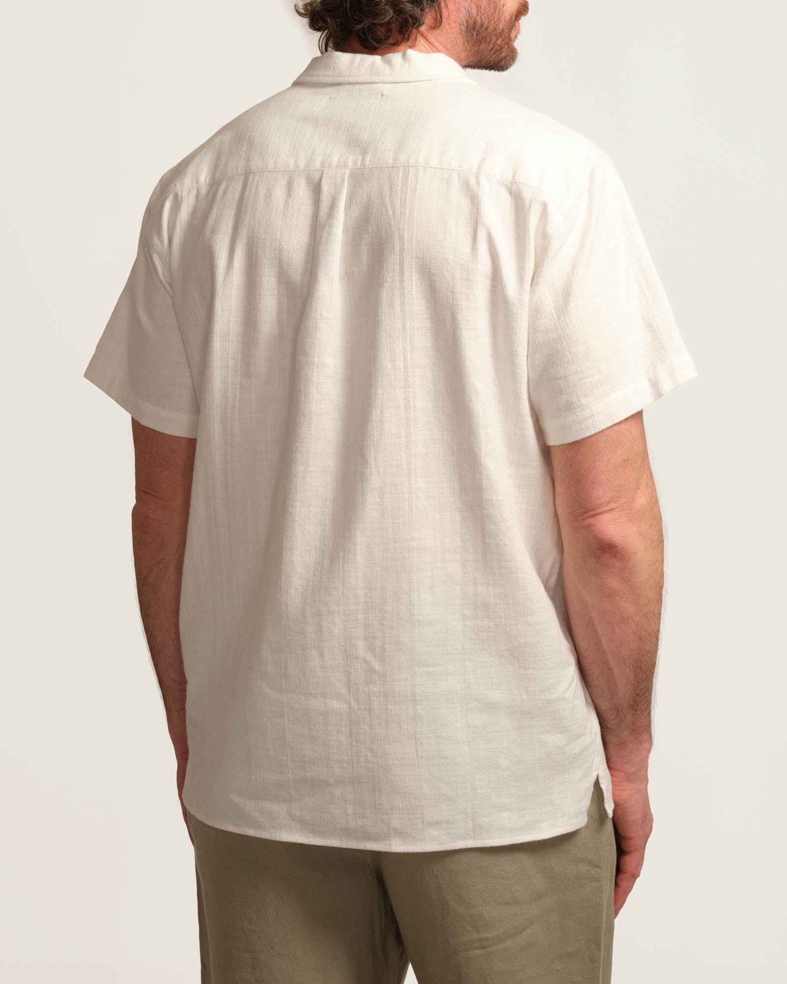 Stretch Embroidery Camp Shirt