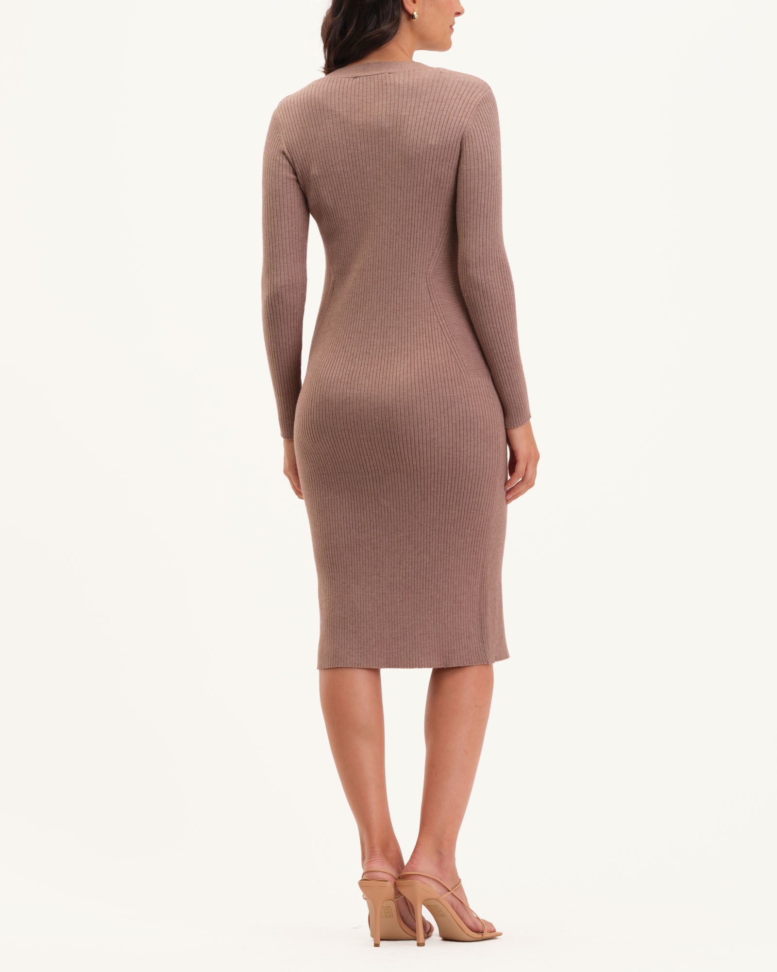 Women's Long Sleeve Button Front Midi Dress | Magaschoni | JANE + MERCER