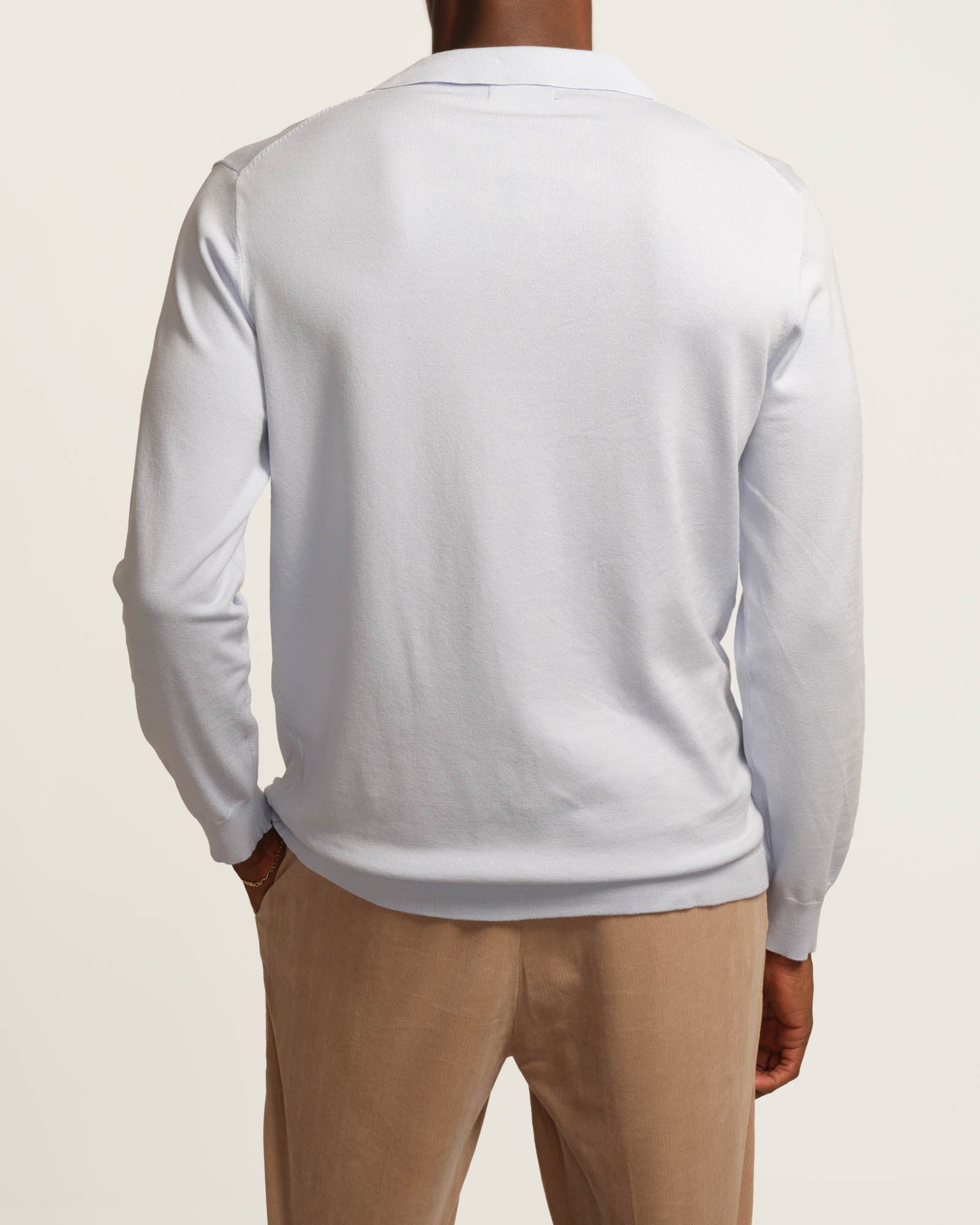 Tahari Men's Long Sleeve Rib Cuff Polo Sweater | JANE + MERCER