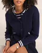 Truth Women's Cotton Crewneck Striped Sweater | JANE + MERCER