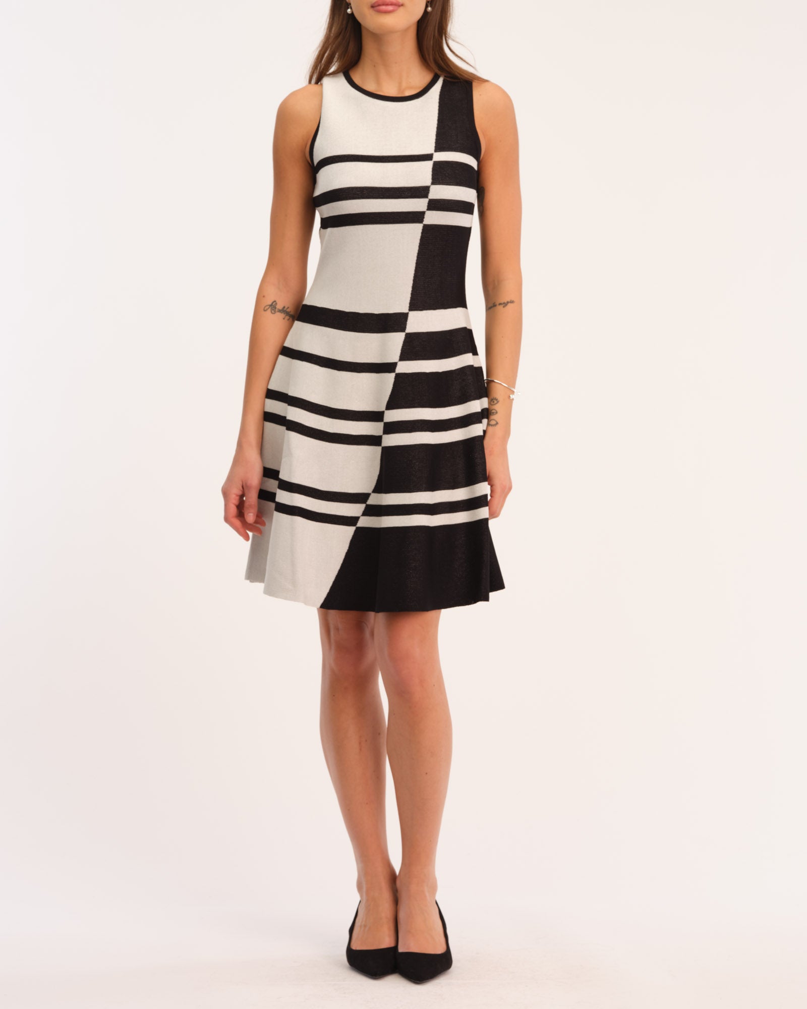 Shop Catherine Malandrino Women's Scoop Neck Sleeveless Striped Dress | JANE + MERCER