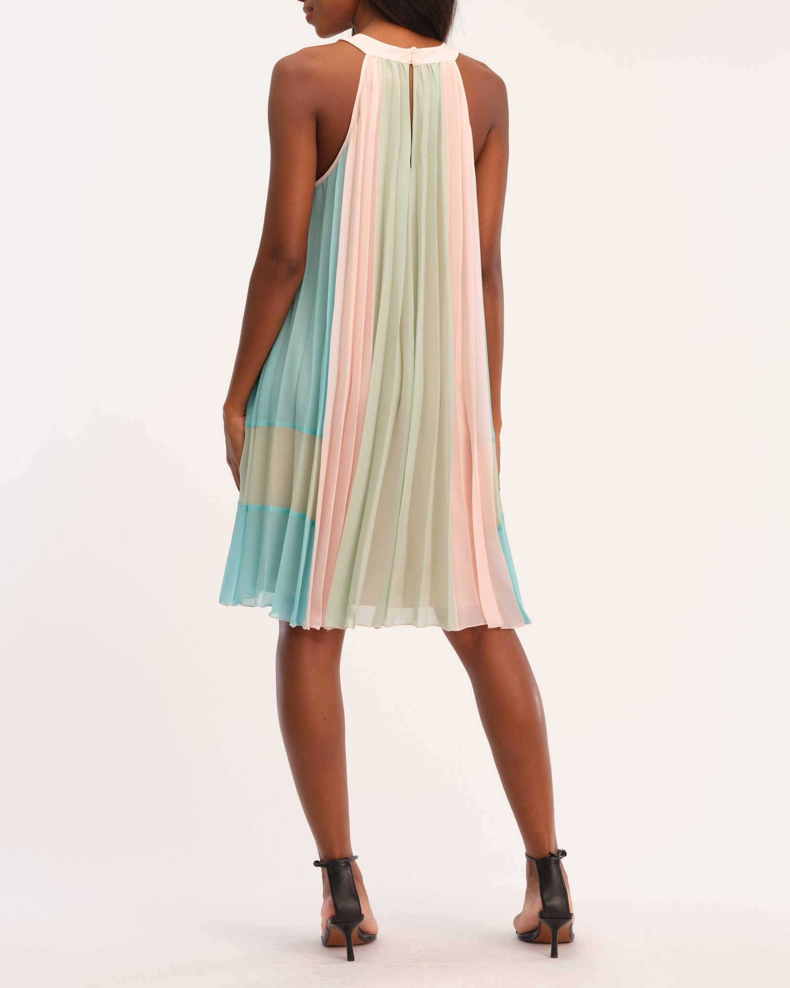 Catherine Malandrino Women's Pleated Colorblock A-Line Dress | JANE + MERCER
