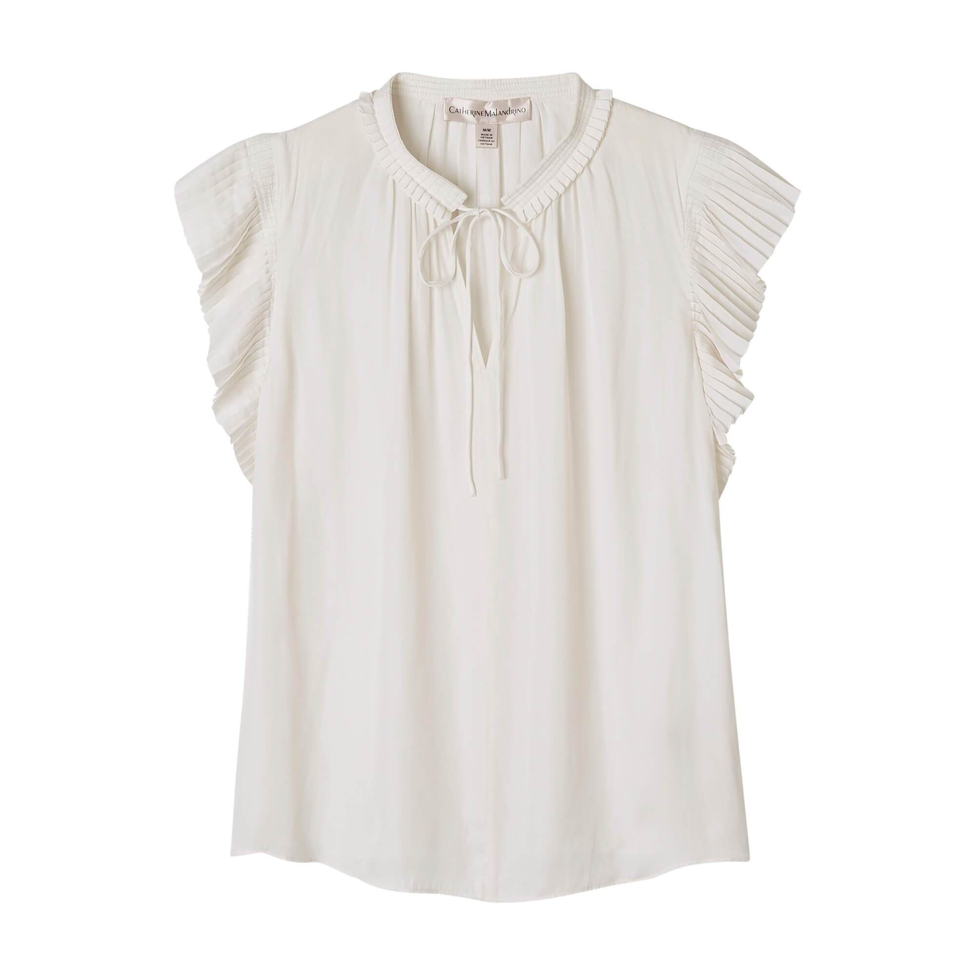 Pleated ruffle shops blouse