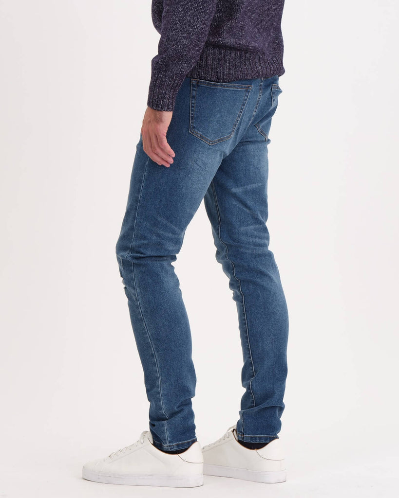 Men's Skinny 5-Pocket Denim Jeans, Medium Wash | Truth