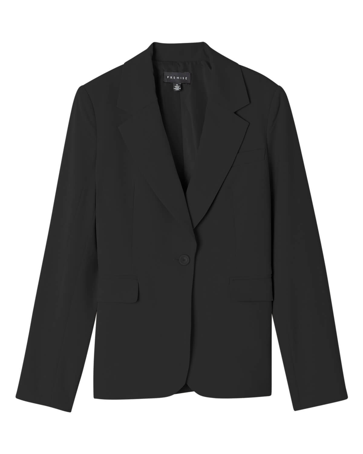 Premise Women's Rolled Sleeve Single Button Blazer | JANE + MERCER