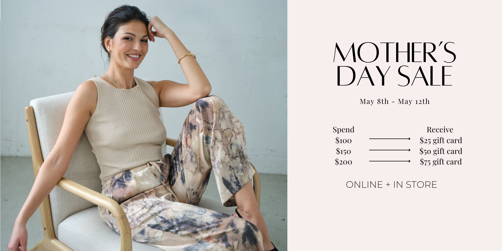 JANE + MERCER - Mother's Day 2024 Promotion - Spend More, Get a Gift Card
