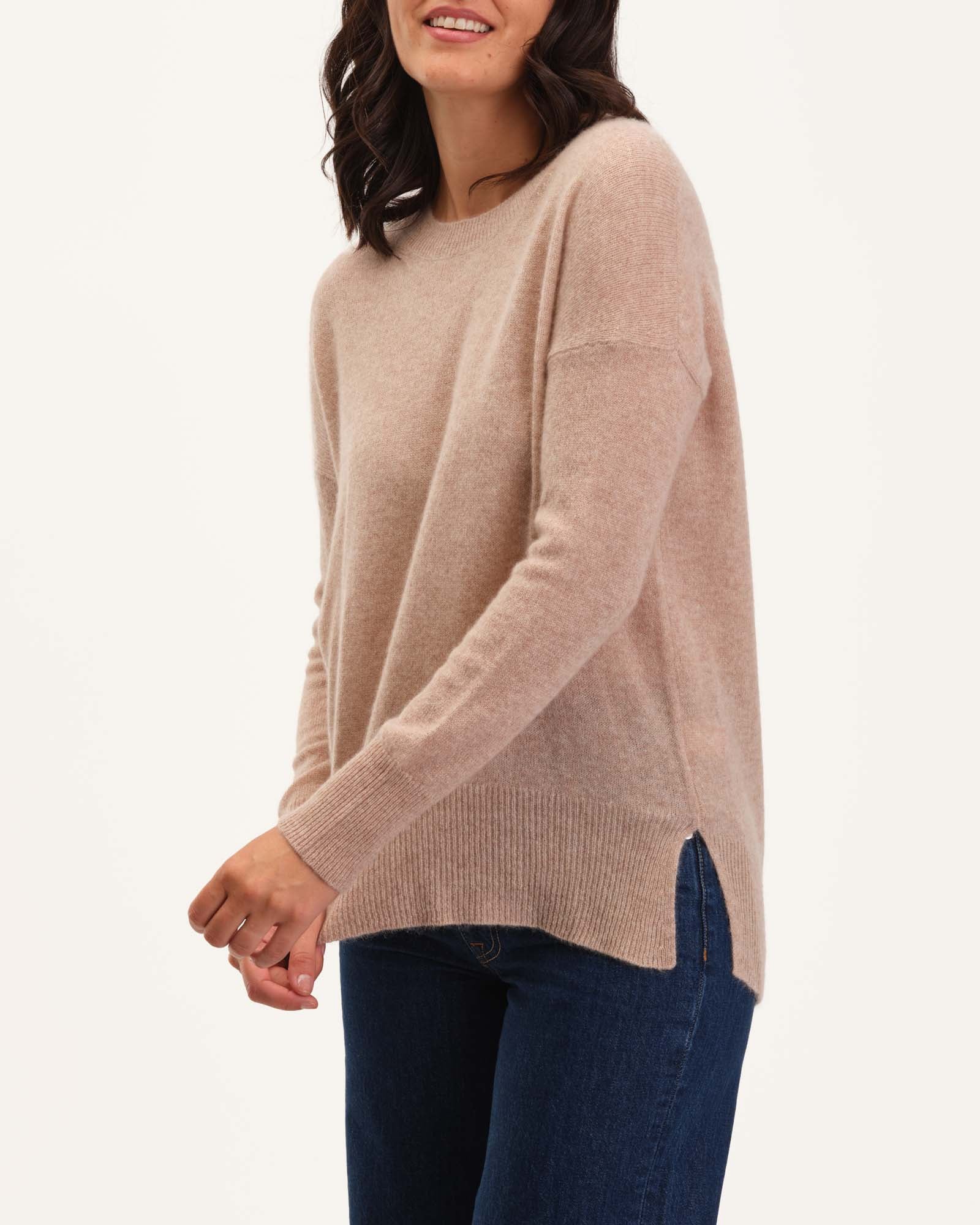 Crew neck cashmere hot sale sweaters womens