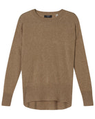 T Tahari Women's Classic Cashmere Crewneck Sweater - Toasted Brown