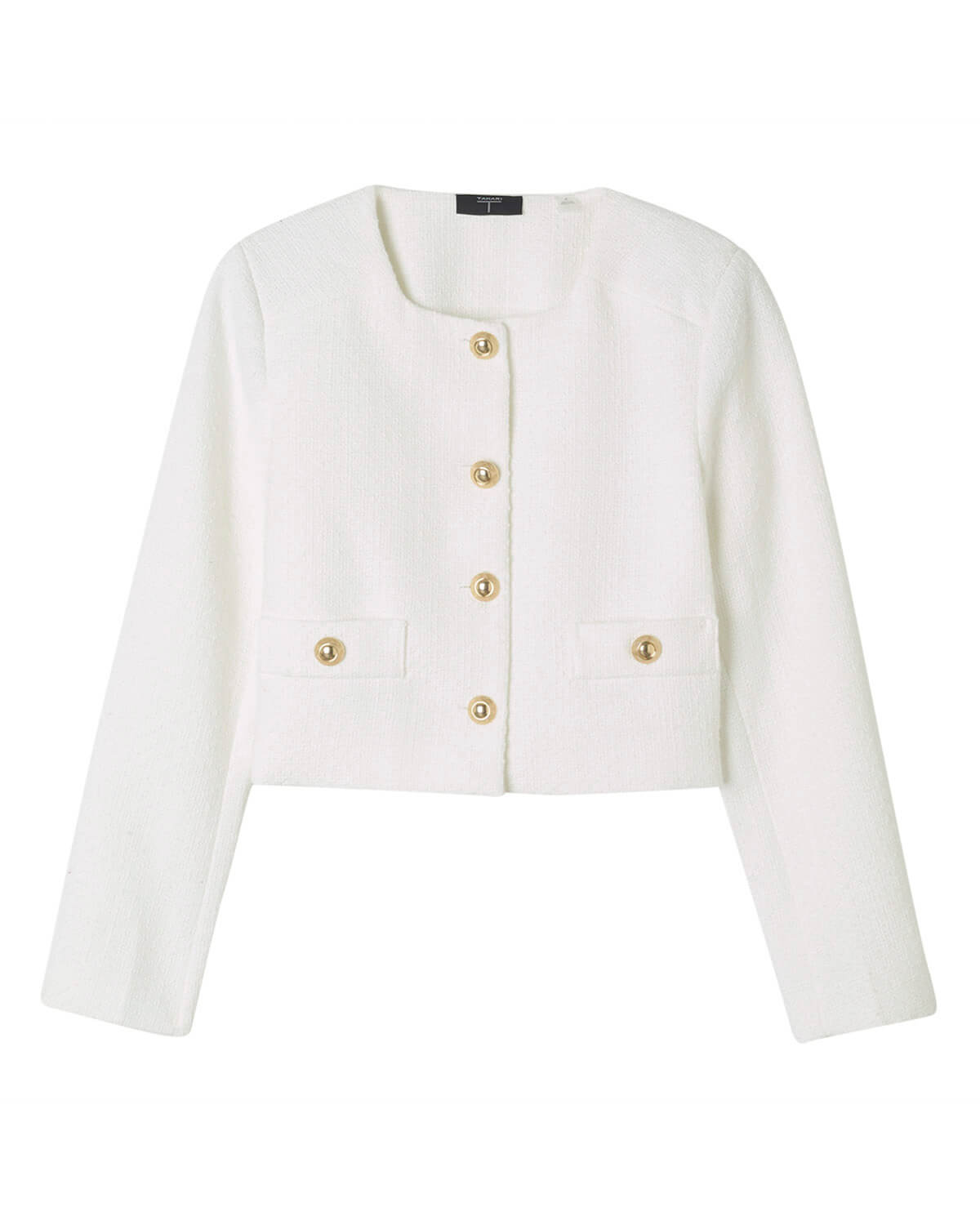 T Tahari Women's Button Front Cropped Tweed Jacket | JANE + MERCER