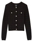 T Tahari Women's Pearl Rhinestone Button Front Sweater Jacket | JANE + MERCER