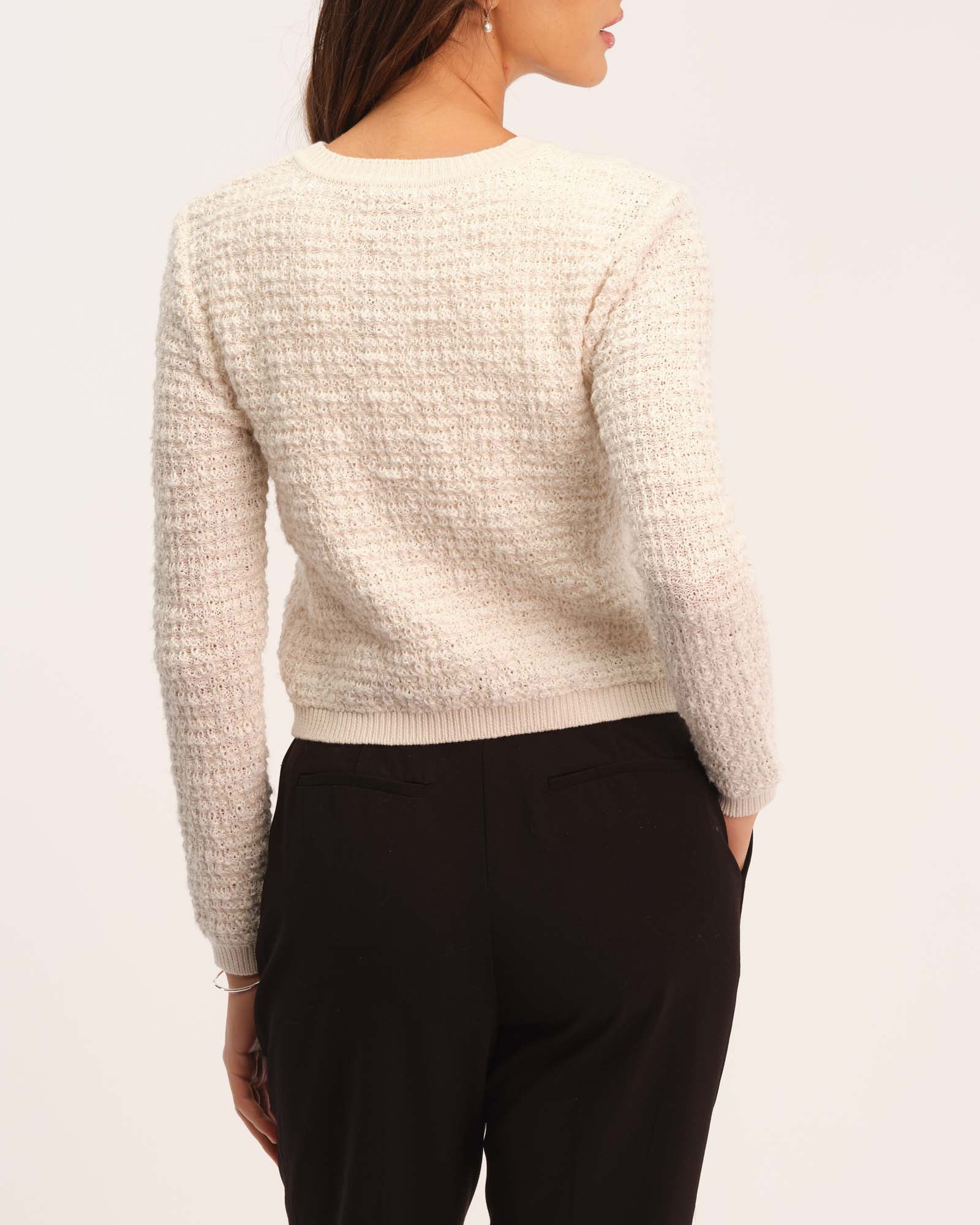 Shop T Tahari Women's Pearl Rhinestone Button Front Sweater Jacket | JANE + MERCER