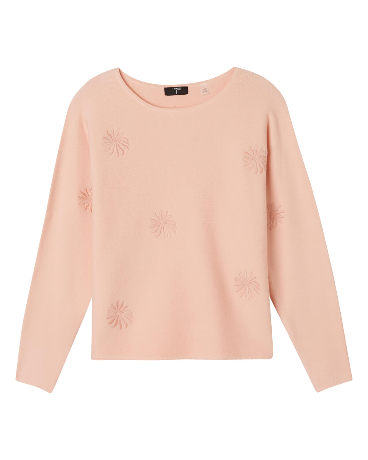 Boat Neck Embroidered Pullover Sweater | T Tahari | JANE + MERCER