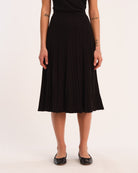 T Tahari Women's Viscose Knit Rib Midi Skirt | JANE + MERCER