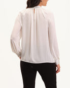 Mock Neck Blouse with Crystals | T Tahari | JANE + MERCER