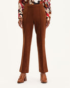 Corded Suede Zip Up Straight Leg Pant | T Tahari | JANE + MERCER