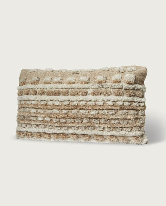 16x26 Textured Nubby Pillow, Brown Combo | Elie Tahari Home