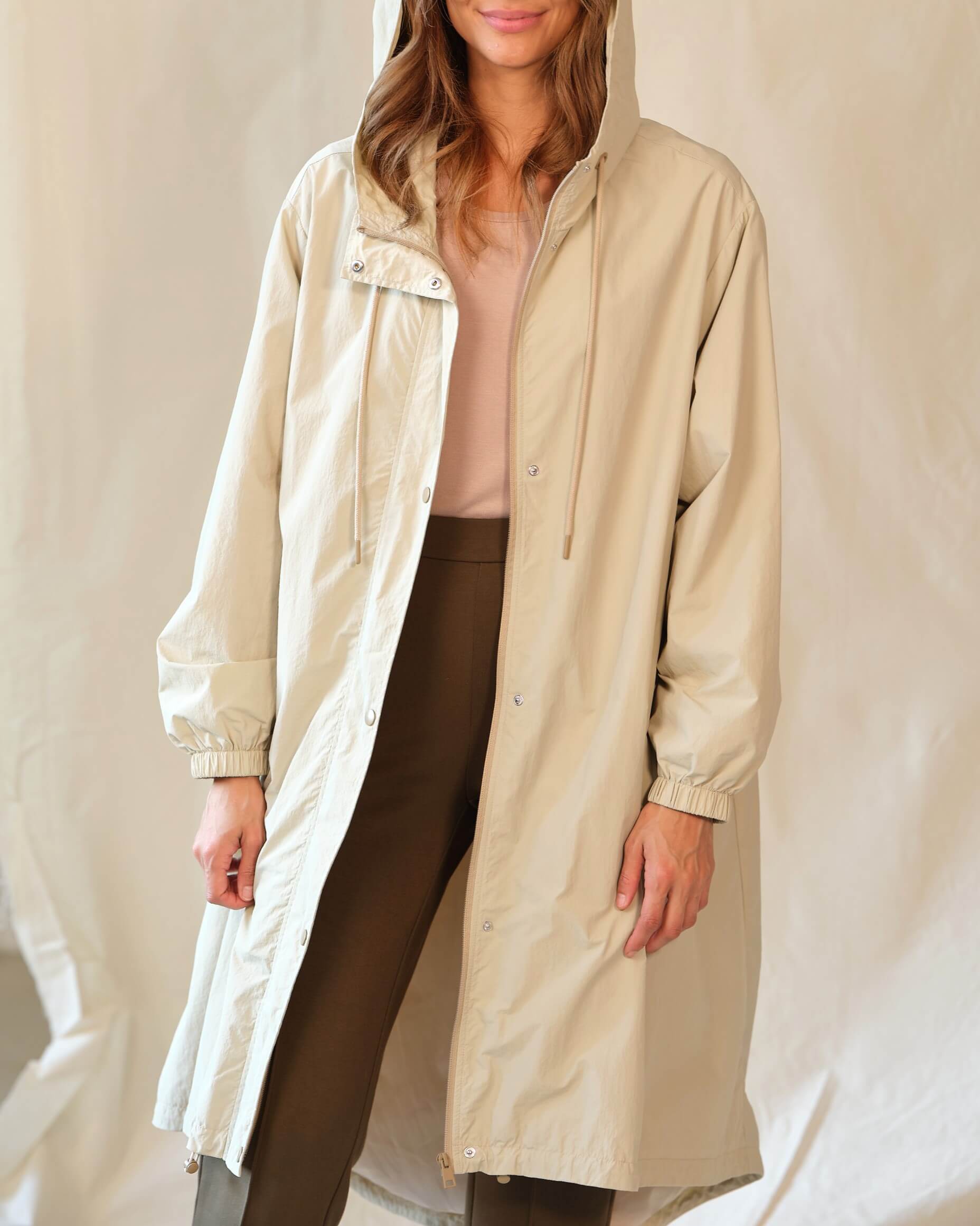 Long womens raincoat with hot sale hood