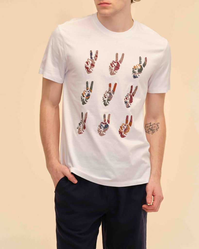 Men's Embroidered Multi Peace Sign Tee | Truth