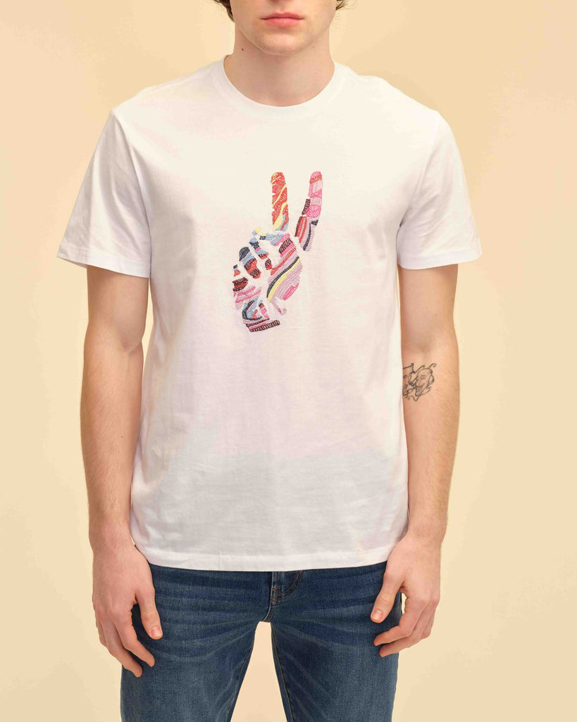 Men's Embroidered Peace Sign Tee | Truth