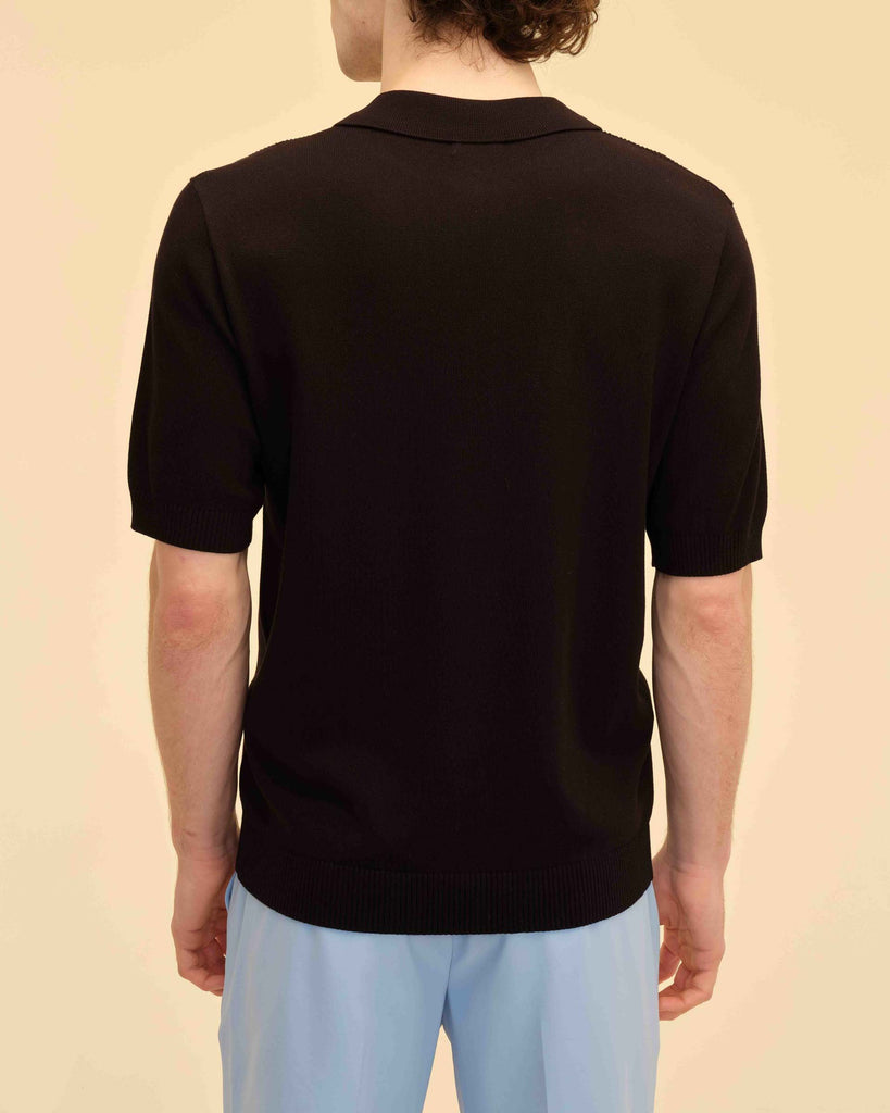 Short Sleeve Pointelle Polo Sweater | Truth Men's