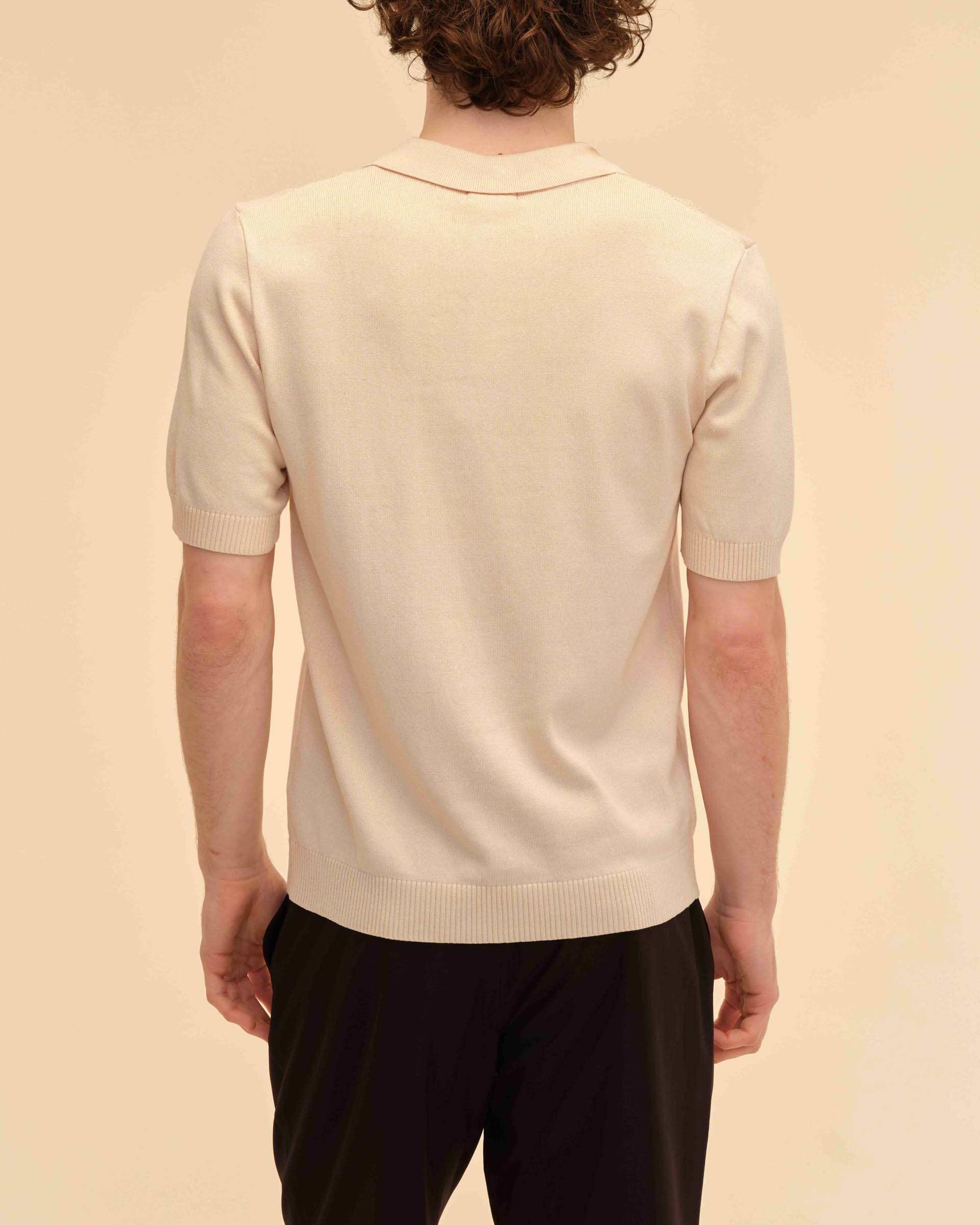 Short Sleeve Pointelle Polo Sweater | Truth Men's | JANE + MERCER