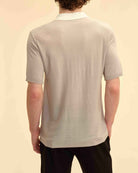 Vertical Stripe Short Sleeve Sweater | Truth Men's
