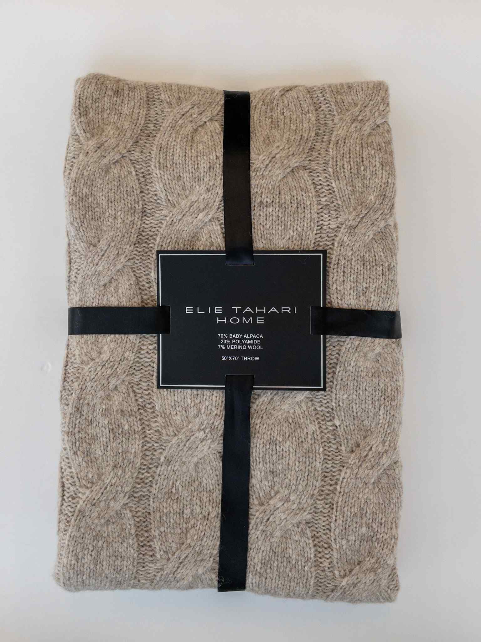 Shop 50x70 Alpaca and Wool Throw Blanket | Elie Tahari | JANE + MERCER