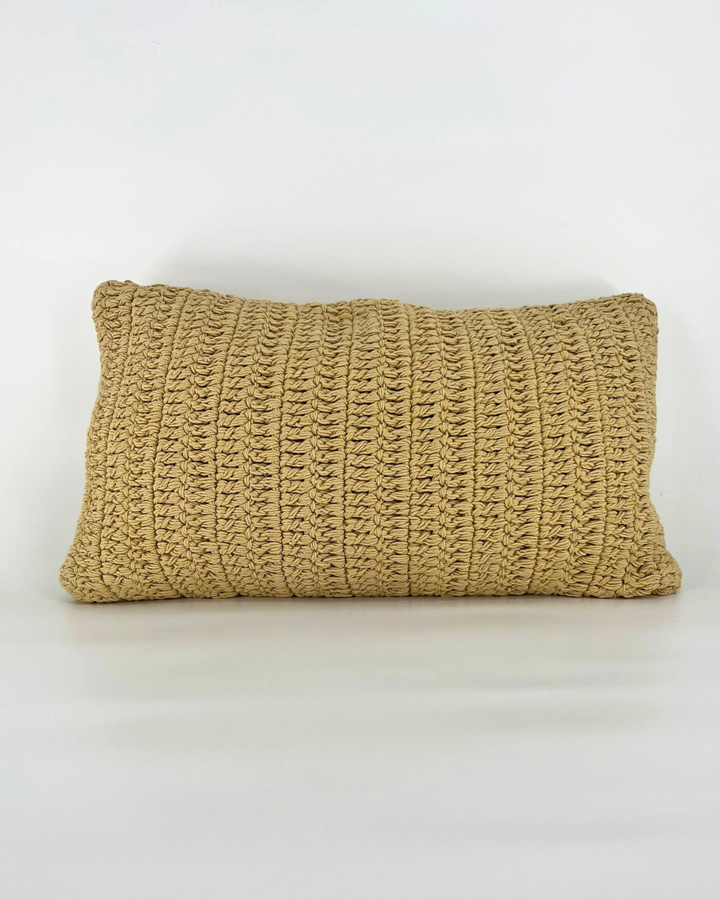 14x24 Cotton Crochet Throw Pillow, Butter | Magaschoni Home | JANE + MERCER