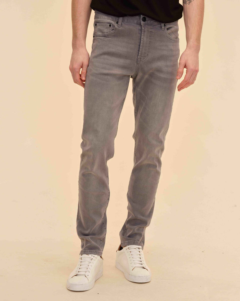 Men's 5-Pocket Skinny Fit Stretch Jeans, Grey Wash | Truth