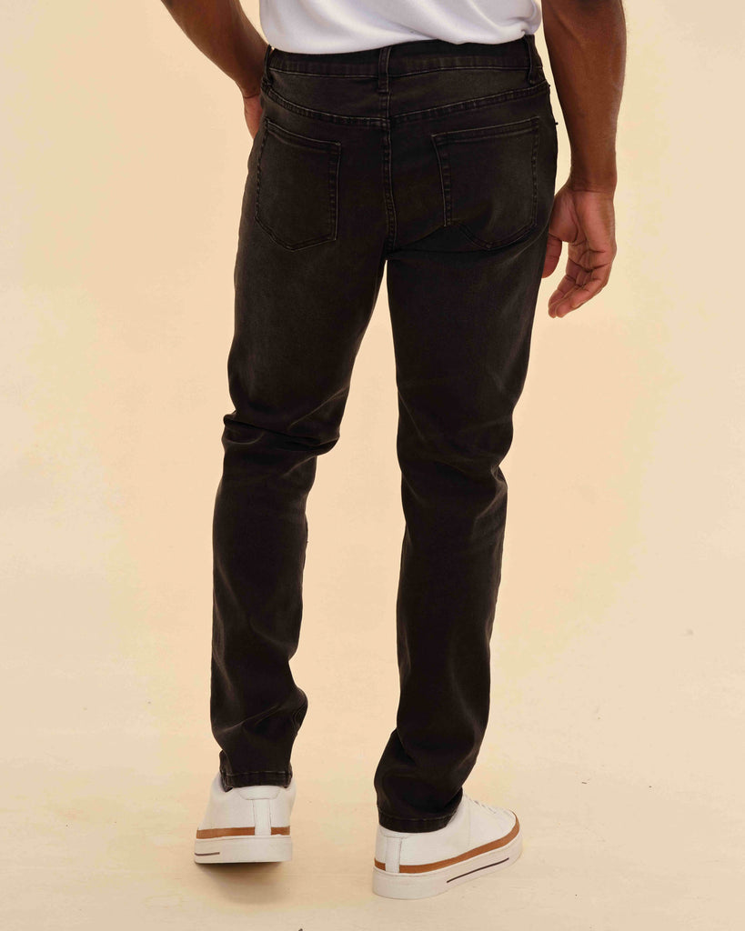 Skinny Black Destruction Stretch Jeans | Truth Men's